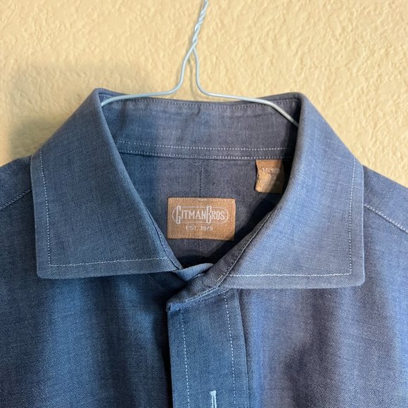 Gitman Brothers Other - Gitman Bros. French Blue Wide Spread Collar 15.5/33